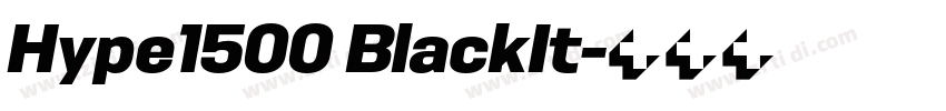 Hype1500 BlackIt字体转换